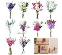 RXKFIGX 10 PCS Mini Bouquets de Fleurs Séchées,Fleurs SéChéEs Deco,Mélange de Fleurs Séchées Naturelles,Convient pour Les Vases,L'Artisanat,Les Mariages, La DéCoration D'Accessoires Photo DIY