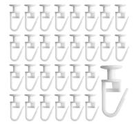 RXKFIGX 100 Pcs Coulissant Crochet de Rideau Rail Glisseur Glisseur pour Rail Rideau Glisseurs Glissière de Rideau en Plastique pour Rideau Piste la Pluspart des Rideaux Glissants ou Rideau de Douche