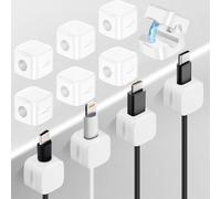 RXKFIGX 12 Pcs Clip Câble, Support de Câble Magnétique, Organisateur Câble Magnetique, Cacher Le Support de Câble de Chargement de Téléphone, Support Cable pour Maison, Bureau Cable Management