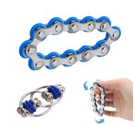 RXKFIGX 2 Pièces Fidgets Chaîne Décompression Jouet Chaine de vélo Jouet Fidget Jeu De Chaîne De Vélo Jouet de Rotation de chaîne soulager l'anxiété chez Les Adultes et Les Enfants