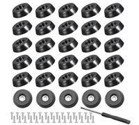 RXKFIGX 30 Pièces Pieds en Caoutchouc Pieds de Meubles Amortisseur butée Tampons en Caoutchouc avec vis pour protéger Les Meubles de l'humidité et des Rayures sur Le Sol (25 * 23 * 9mm)