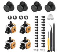 RXKFIGX 4 Pièces Joystick pour Manette PS5, pour PS5 Manette sans Fil, Capteur Analogique Contrôleur de Stick 3D de Module pour DualSense de PlayStation 5,Comprend les outils d'installation