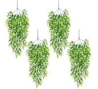 RXKFIGX 4 Pièces Plantes Artificielles Suspendues en Bambou, Plante Artificielle Plantes Artificielles Suspendues Faux Feuilles de Bambou Suspendues pour Intérieure Extérieure Mur Arche