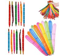 RXKFIGX 50 Pcs Multicolores Long Ballons Modélisation,Ballons Fusées Magiques,Bruit de Fusée Amusant Ballon Hurlants Ballon avec Sifflets pour Anniversaire Enfant Part Plein Air Décor de Fêtes