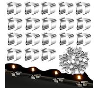 RXKFIGX 60 Pcs Crochet de Lumière de Noël Crochets de Gouttière de Toit Extérieurs Crochet de Gouttière Crochets de Gouttière de Lumières de Noël pour les Lumineuse Intérieur et Extérieur Universel