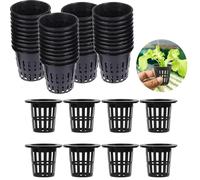RXKFIGX 60 Pièces Panier de Légumes Hydroponique Panier Hydroponique Maille Plante Paniers Pot Plantation Hydroponique Paniers Hydroponiques Plastique Pot Net pour La Culture Hydroponique