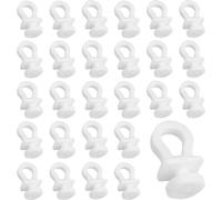 RXKFIGX Lot de 100 crochets de rideau en plastique blanc - Pour rail de rideau - Pour rideau de douche et de porte