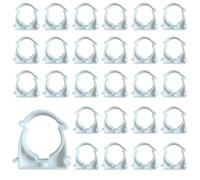 RXKFIGX Lot de 40 colliers de serrage en PVC de 16 mm de diamètre intérieur pour tuyau d'eau - Clips fixes pour tuyaux d'eau - Clips de conduits - Colliers de serrage à charnière unique pour tuyau de