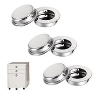 RXKFIGX Lot de 6 poignées rondes encastrées invisibles pour portes coulissantes - Pour meubles, armoires, armoires, portes, décoration d'intérieur