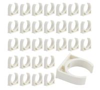 RXKFIGX Lot de 60 colliers de serrage en PVC pour tuyaux d'eau de 20 mm pour système de fixation de tuyauterie Blanc Vis non incluses
