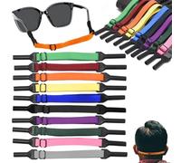 RXKFIGX Sport Nautique Corde à Lunette Cordons à Lunettes Ajustable sans Queue Cordon Elastique pour Lunettes pour Adultes et Enfants pour Tous Types de Lunettes (10 Couleurs)