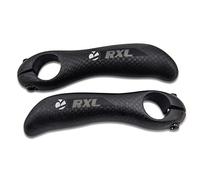 RXL SL poignées cintre vtt carbone 1 paire 22.2mm extrémités de cintre de vélo cintre vtt carbon releve 128mm pour vélo de montagne gris 3K mat cintre vtt relevé grips ends