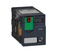 RXM2AB2P7 Harmony, Relais miniature enfichable, 12 A, 2 inverseurs, avec LED, avec bouton de test verrouillable, 230 V CA