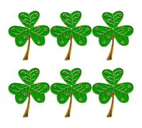RXMORI 6 Pièces Ronds de Serviette de la Saint-Patrick, Porte-Serviettes Trèfle Vert, Ronds de Serviette en Trèfle en Métal pour Fournitures de Décoration de Table de Fête de
