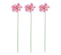 RXMORI Lot de 3 Fleurs de Lys Agapanthe Artificielles avec Longue Tige, 76 Cm, Fausses Fleurs de Lys Africains en Soie, Fausses Fleurs de Printemps pour Arrangement Floral, Fête de Mariage(Rouge)