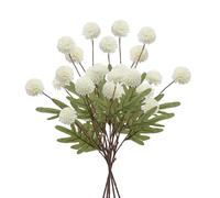 RXMORI Lot de 8 Fausses Fleurs de Kiku, Chrysanthèmes Artificiels, Bouquet de Fleurs en Boule, 50,8 Cm de Long, Mini Fleur de Chrysanthème pour Décoration de Maison, de Fête de (C)