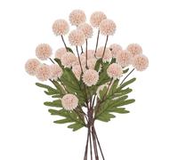 RXMORI Lot de 8 Fausses Fleurs de Kiku, Chrysanthèmes Artificiels, Bouquet de Fleurs en Boule, 50,8 Cm de Long, Mini Fleur de Chrysanthème pour Décoration de Maison, de Fête de (F)