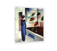 RXNHGJDS August Macke Impression sur Toile Boutique de modiste Art Mural CéLèBre Reproductions de Tableaux Poster Abstraite DéCoration Moderne Salon90x70cm(35x28in) Sans cadre