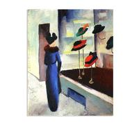 RXNHGJDS August Macke Impression sur Toile Boutique de modiste Art Mural CéLèBre Reproductions de Tableaux Poster Abstraite DéCoration Moderne Salon40x30cm(16x12in) Sans cadre