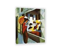 RXNHGJDS August Macke Impression sur Toile Boutique de modiste Art Mural CéLèBre Reproductions de Tableaux Poster Abstraite DéCoration Moderne Salon40x30cm(16x12in) Encadré