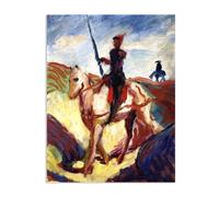 RXNHGJDS August Macke Impression sur Toile don Quichotte Art Mural CéLèBre Reproductions de Tableaux Poster Abstraite DéCoration Moderne Salon50x40cm(20x16in) Encadré