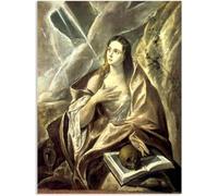 RXNHGJDS Célèbre Peinture à l'huile Impression sur Toile Pénitent Mary Magdalena Tableau Artistique reproduction de peinture à l'huile Déco d'art Murale Salon70x50cm(28x20in) Sans cadre