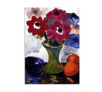 RXNHGJDS Emil Nolde Célèbres Impression sur toile Reproduction de Fleurs à l'huile Nature morte florale Tableau Bouquet de Fleurs Colorées Mural Decoration Salon chambre 70x50cm poster