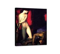 RXNHGJDS Franz von Stuck Toile Murale pour Salon Judith et Holopherne CéLèBres Impression sur toile Franz von Stuck poster Art Moderne pour Chambre salle de bain 60x50cm(24x20in) Cadre