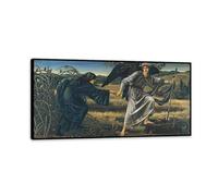 RXNHGJDS Impression sur Toile Decoration Murale Peinture L'amour et le pèlerin Image sur Toile Reproductions de Tableaux CéLèBres Edward Burne-Jones Poster 50x100cm(20x39in) Cadre noir