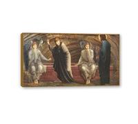 RXNHGJDS Impression sur Toile Decoration Murale Peinture Le matin de la résurrection Image sur Toile Reproductions de Tableaux CéLèBres Edward Burne-Jones Poster 125x70cm(49x28in) Cadre doré