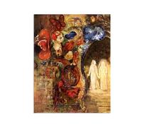 RXNHGJDS Impression sur Toile Odilon Redon,Apparition,Affiche d'art célèbre Impression sur toile Prêt à accrocher Art mural abstrait pour salon50x40cm(20x16in) poster