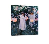 RXNHGJDS John Singer Sargent Affiche,Oeillet Lily Lily Rose,Célèbre Impression sur Toile Cadeau pour chambre à coucher Décoration d'intérieur48x40cm(19x16in) Cadre intérieur
