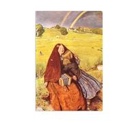 RXNHGJDS La fille aveugle Tableau de John Everett Millais,Impression sur Toile Peinture Reproductions de Tableaux CéLèBres DéCoration Murale Moderne100x70cm(39x28in) Sans cadre