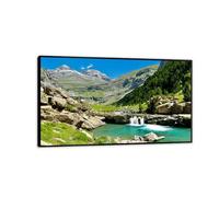 RXNHGJDS Nature Paysage Impression Sur Toile,Paysage de montagne des Pyrénées,photo sur toile paysage Moderne Toile non tissée Salon Salle Nature Vert120x70cm(47x28in) Bordure noire