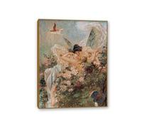 RXNHGJDS Renaissance Art Femmes Love Poster Prints for Living Room Home Decor Vintage Victorian Girls Portrait Canvas Peinture mur Art40x30cm(16x12in)