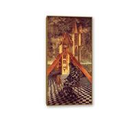 RXNHGJDS Reproductions de Tableaux CéLèBres Remedios Varo Images sur Toile Alchimie ou la science inutile Poster SurréAlisme Peinture sur Toile Salon DéCoration Murale100x50cm Teak frame
