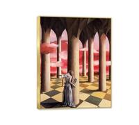 RXNHGJDS Reproductions de Tableaux CéLèBres Remedios Varo Images sur Toile Douleur Poster SurréAlisme Peinture sur Toile Salon DéCoration Murale48x40cm Cadre doré