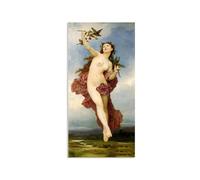 RXNHGJDS Reproductions tableau William-Adolphe Bouguereau sur toile Jour célèbre Impression sur toile vintage portrait femme décoration murale salon chambre 140x70cm Sans cadre