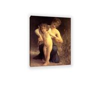 RXNHGJDS Reproductions tableau William-Adolphe Bouguereau sur toile L'amour désarmé poster Art Mural Portrait Élégant décoration murale salon chambre 40x30cm Cadre intérieur