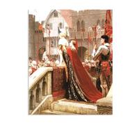 RXNHGJDS Tableau sur Toile Edmund Leighton La voix du peuple Impression sur toile Reproduction d'Art Victorienne et Romantique Décoration pour Salon Bureau48x40cm(19x16in) Sans cadre