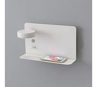 RXPVUXE Applique murale câblée Lampe de lecture de chevet réglable avec interrupteur marche/arrêt et port de charge USB, tête de lit rectangulaire rotative à 90° Applique murale pour chambre à coucher