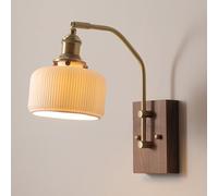RXPVUXE Applique murale en céramique blanche vintage, lampe murale réglable