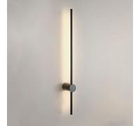 RXPVUXE Applique Murale linéaire Moderne à LED Noir Mat, Lampe Murale rotative pour décoration intérieure, Longue Applique Murale intérieure en métal câblé pour escaliers de Salon