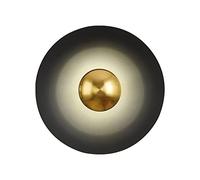 RXPVUXE Applique Murale Minimaliste Moderne Applique Murale À LED Nordique En Métal Or Applique Murale, Éclairage Mural De Chevet De Chambre À Coucher Ronde 3 Température De Couleur Salon Couloir Déco