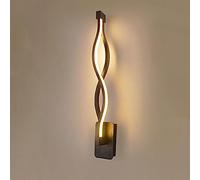 RXPVUXE Applique Murale Moderne LED 26W Éclairage Applique Murale Intérieure Design Spirale Noire, Lampe Murale en Métal Blanc Chaud 3000K Appliques Minimalistes Câblées Pour Chambre Bureau Restaurant