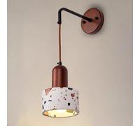 RXPVUXE Applique murale suspendue moderne du milieu du siècle, applique murale Wabi Sabi Terrazzo, luminaire mural en pierre naturelle fait à la main, hauteur réglable, for chevet, chambre(B)