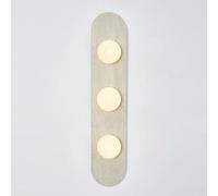 RXPVUXE Appliques murales en marbre naturel, luminaires de salle de bain à 3 lumières, lampe murale en pierre de style nordique avec abat-jour en verre, luminaire mural moderne câblé(E)