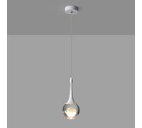 RXPVUXE Drop Art Pendant Lighting Luminaire Suspendu Moderne à LED Blanc, plafonnier Suspendu en Forme de Goutte d'eau élégante, Mini Lustre Long en Aluminium 4000K 5W pour Chambre à Coucher, Chevet,