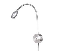 RXPVUXE Lampe de Lecture Murale à LED avec Interrupteur Tactile, Lampe de Lecture de Chevet en Aluminium 3W Argent Flexible tête de lit col de Cygne Lampe de Lecture Lampe de Lecture Murale Moderne