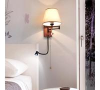 RXPVUXE Lampe de lecture murale noire à intensité variable, bras oscillant, applique murale réglable, tête de lit flexible, projecteur de lecture avec port USB, pendentif en cristal et 2 interrupteurs